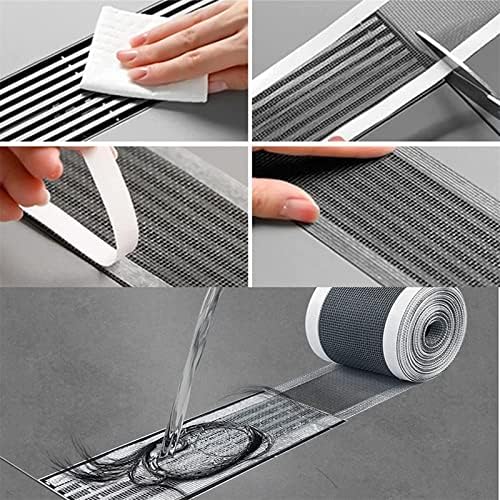 رول سلك مانع وحامي انسداد البلاعات والتقاط الشعر ذاتي اللصق مع اداة لسهولة لصقه