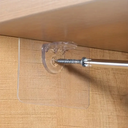 طقم هوك شفاف 4 قطع  ذاتي اللصق بديل للمسامير لتعليق الأرفف والألواح بدون حفر وتخريم