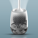 فرشاة تواليت سيليكون بقاعدة بفتحات لتصريف المياه مع لصق دبل فيس لتعليقه بسهولة