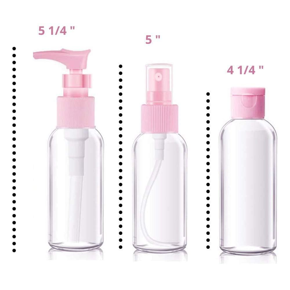 طقم زجاجات السفر لمستحضرات التجميل والعناية الشخصية