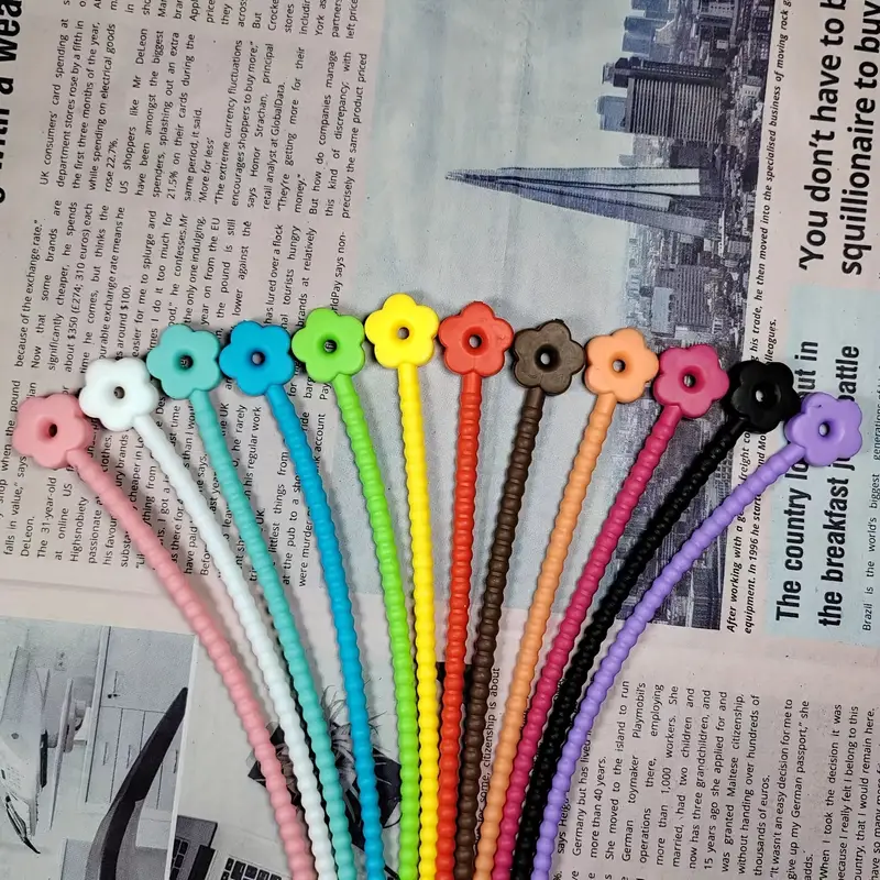 منظم اسلاك وكابلات سيليكون 3 قطع قابلة للطي