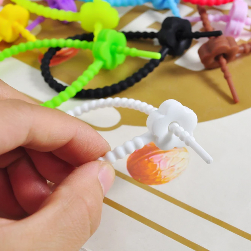 منظم اسلاك وكابلات سيليكون 3 قطع قابلة للطي