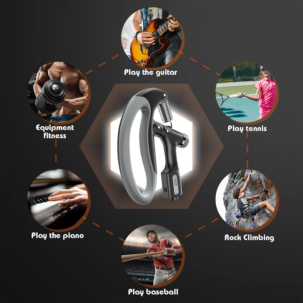 اداة لتقوية  مقبض اليد و الاصابع بعداد قابلة للتعديل و الاستخدام بأكثر من طريقة