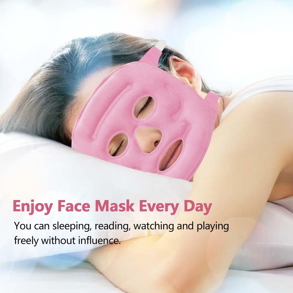 قناع وجه ساخن وبارد مع مغناطيس تدليك لشد البشرة وتخفيف الام وتورم الوجه