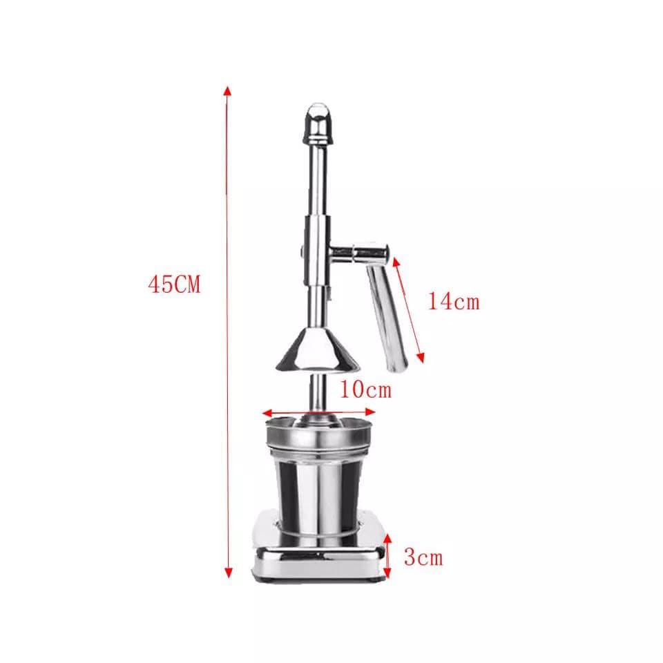 عصارة البرتقال والرمان اليدوية الإحترافية الإستانليس بكوب ومصفاة