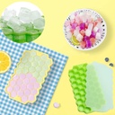 قالب ثلج سليكون خلية نحل لعمل المشروبات المنعشة مغ غطاء