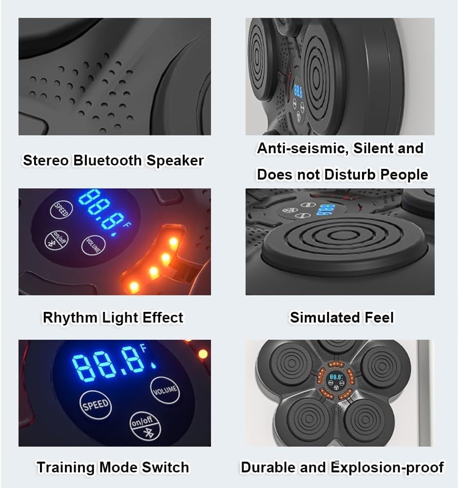 جهاز لعبة ملاكمة كهربائية مع موسيقي يثبت علي الحائط