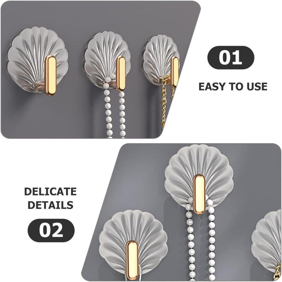 طقم هوك شماعة جولد 3 قطع بلزق دبل فيس لتعليق الملابس و أدوات المطبخ والحمام