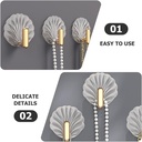 طقم هوك شماعة جولد 3 قطع بلزق دبل فيس لتعليق الملابس و أدوات المطبخ والحمام