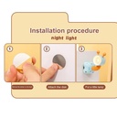 اباجورة مكتب ميني شكل جرو باضاءة ورم تعمل بالطارية