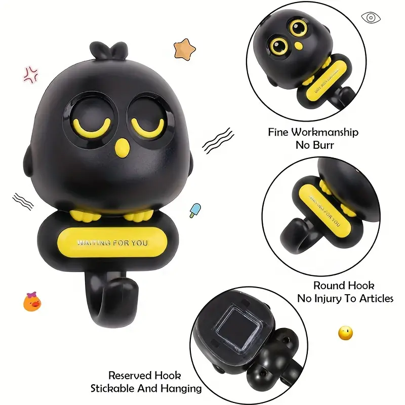 هوك شكل بومة بعيون متحركه لتعليق الملابس والمفاتيح والكابات