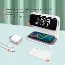 شاحن وايرلس 3 *1  وساعة منبة ومصباح ليلي بقوة 15 وات