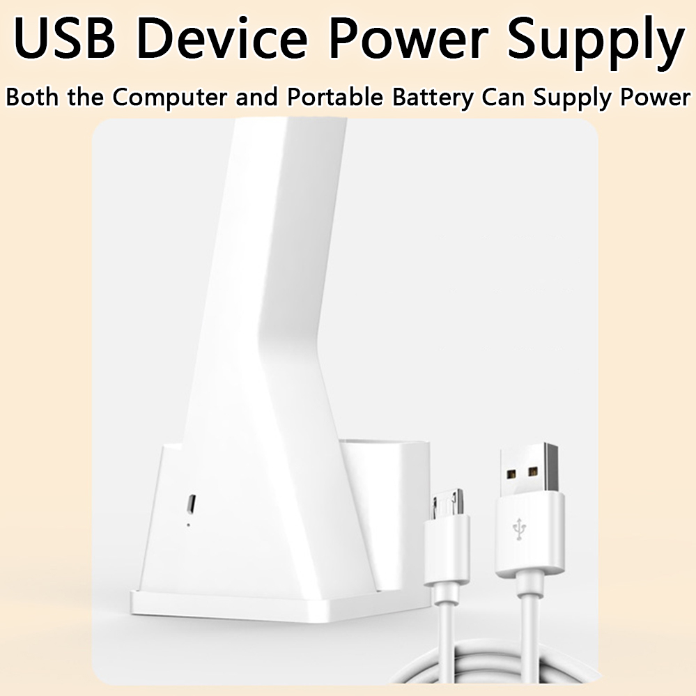 كشاف مكتب تاتش ب 3 اضاءات مختلفة مزود بشاشة رقمية مع مقلمة قابل للشحن