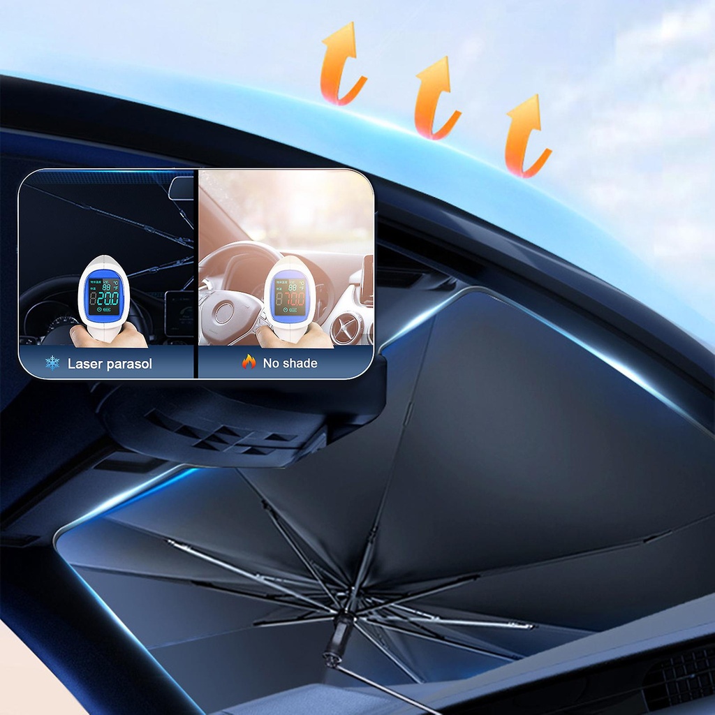 شماسة سيارة ليزر عاكسة للشمس من الاشعة الفوق البنفسجية قابل للطي