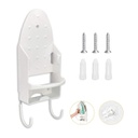 حامل المكواة الحائطي المميز بخطافات لحمل طاولة الكي وتوفير المساحة