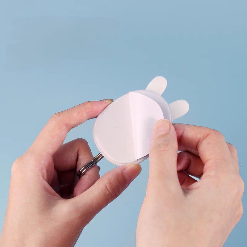 طقم هوك 2 قطعة لاصقة شكل قطة لتعليق المفاتيح والاكسسوارات والفوط