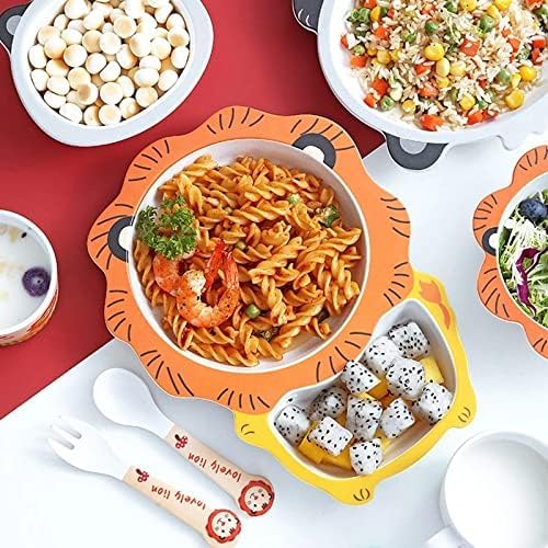 طقم طعام للاطفال 5 قطع شكل اسد