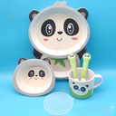 طقم طعام للاطفال شكل باندا 5 قطع