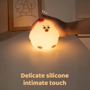 وناسة تاتش شكل دجاجة باضاءة ابيض وورم سيليكون غير قابل للكسر