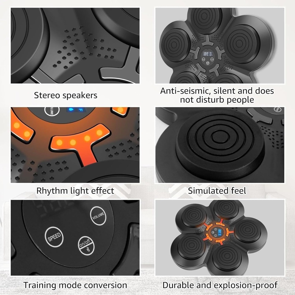 جهاز لعبة ملاكمة كهربائية مع موسيقي يثبت علي الحائط