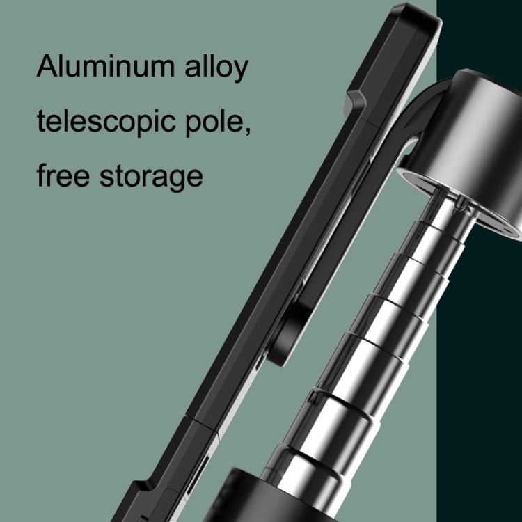 سيلفي ستيك دوار مع ترايبود قابل للتمدد واضاءة للتصوير يعمل بالبلوتوث