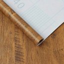 رول استيكر لاصق شكل خشبي باللون البني  لتجديد ديكور الحوائط والاثاث