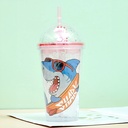 مج اكليريك 500 مللي بشاليموه مناسب للمشروبات المثلجة مزين باشكال كرتونية