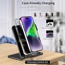 شاحن لاسلكي سريع 3 *1 لشحن الموبايل والايربودز والساعة الرقمية بقوة 15 واط