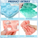 قالب ثلج سيليكون ثري دي شكل وردة وكرستالة لعمل الحلويات والقهوة المثلجة