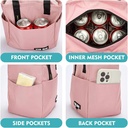 شنطة لانش بوكس حرارية 2 جيب بيد لحفظ الطعام والمشروبات مقاس 22 سم