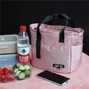 شنطة لانش بوكس حرارية 2 جيب بيد لحفظ الطعام والمشروبات مقاس 22 سم