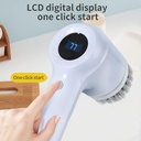 فرشة تنظيف دوارة بـ 5 رؤوس مختلفة مع شاشة ديجيتال ومنفذ يو اس بي لتنظيف الأطباق والأكواب