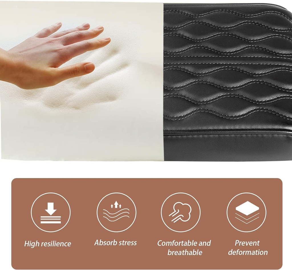 مسند سيارة جلد مبطن مقاوم للماء  لراحة الذراع اثناء القيادة