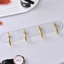 شماعة حوائط اكليريك ب 4 هوك جولد بلزق دبل فيس قوي لسهولة التعليق