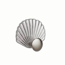 طقم هوك شفاف 3 قطع علي شكل صدفة بلزق دبل فيس لتعليق الاكسسورات والملابس