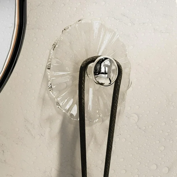 طقم هوك  3 قطع شفاف بلزق دبل فيس لتعليق الاكسسورات والملابس