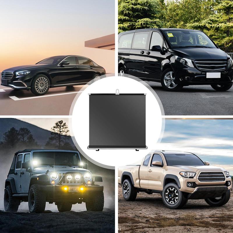 شماسة فامية للزجاج الأمامي للسيارة لحجب حرارة الشمس والحفاظ علي التابلوه من التشققات قابلة للسحب