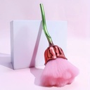 فرشة مكياج ناعمة ولطيفة علي البشرة شكل وردة مجسم