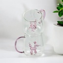 مج زجاج ثري دي  400 ملي مناسب لشرب العصائر والاتية