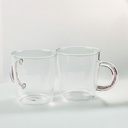 مج  450 ملي زجاج شفاف بيد جليتر لشرب وتقديم المشروبات بشكل شيك