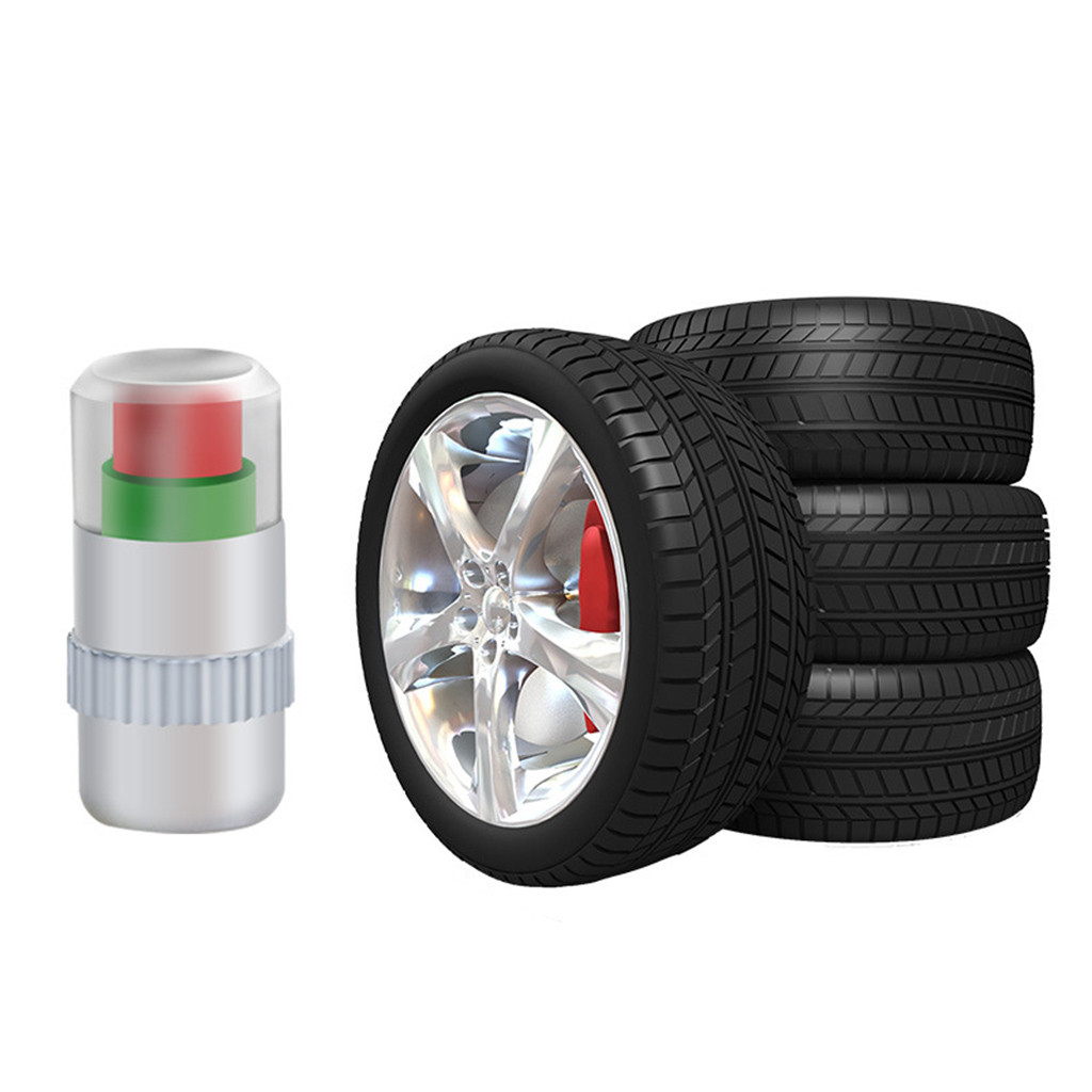 مستشعر ضغط هواء اطارات السيارات والدراجات النارية والاسكوتر 4 قطع