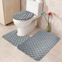 طقم دواسات حمام مقاس 60 *40 باللون الرمادي - قطيفة