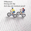 طقم دواسات قطيفة ناعم لارضيات الحمام باللون الرمادي - قطعتين