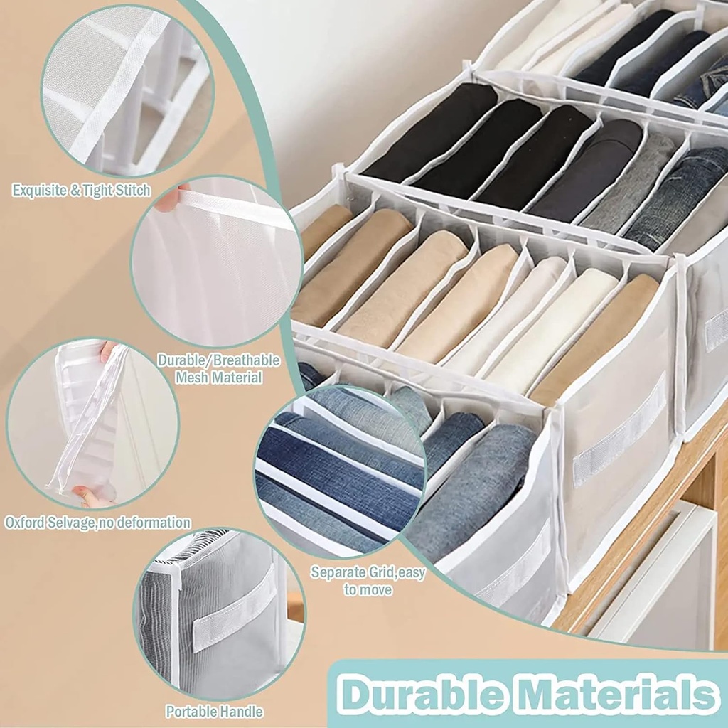 منظم ملابس 9 خانات لحمل الملابس الداخلية والتيشسرتات والقمصان