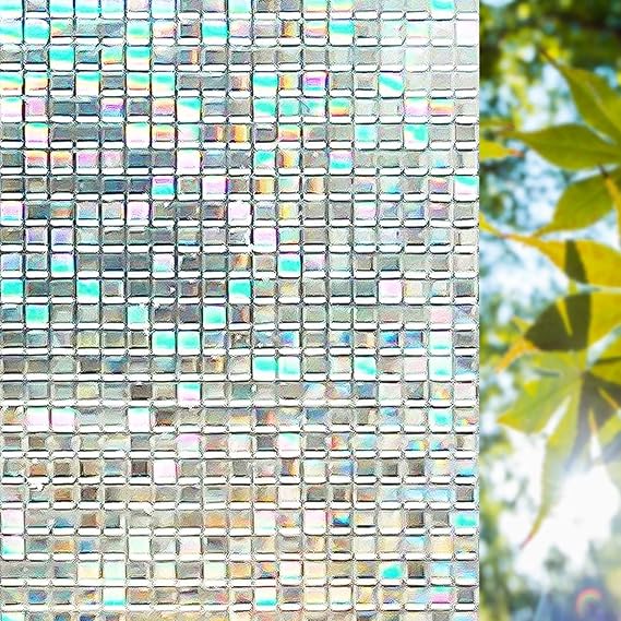 رول ستيكر لاصق لتزيين الزجاج وحماية الخصوصية عاكس للالوان 45 *200 سم