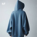 Pixel Heart هودي اوفر سايز قطن للنساء باللون البترولي