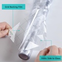 رول ستيكر لاصق لتزيين الشبابيك الزجاجية شفاف عاكس للالوان 45*200 سم