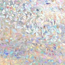 رول ستيكر لاصق لتزيين الشبابيك الزجاجية شفاف عاكس للالوان 45*200 سم