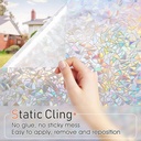 رول ستيكر لاصق لتزيين الشبابيك الزجاجية شفاف عاكس للالوان 45*200 سم