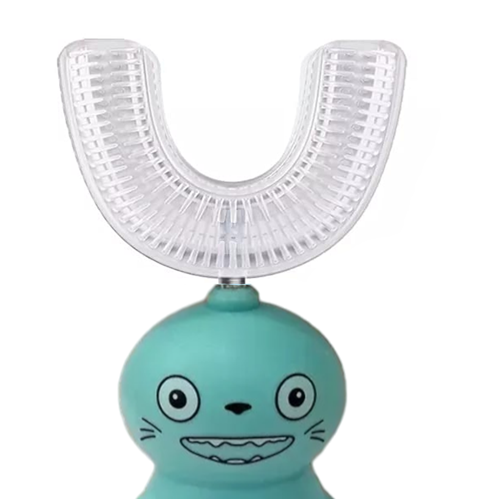 U فرشة أسنان كهربائية للأطفال بتصميم كرتوني على شكل حرف